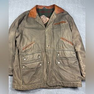 Vintage Willis & Geiger Wool Lined Hunting Chore Jacket Size Large